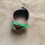 manchette cuir, bracelet cuir artisanal, boucle vintage, cuir recyclé, bijou fait main, création française, Dordogne