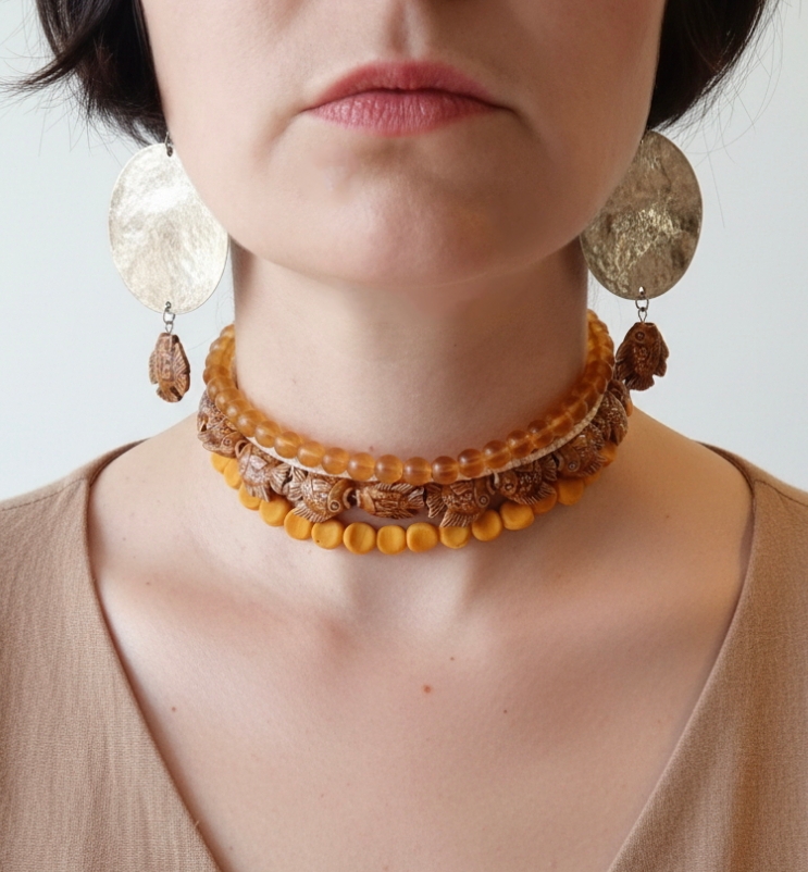 Collier création upcyclée Collier création upcyclée