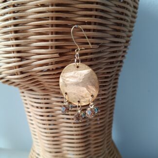 Boucles d’oreilles dorées upcyclées