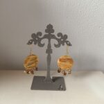 Boucles d’oreilles dorées upcyclées