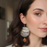 Boucles d’oreilles upcyclées – Poissons en porcelaine vintage