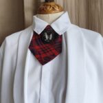 Collier cravate upcyclée en soie