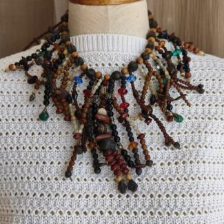Collier africain vintage multicolore